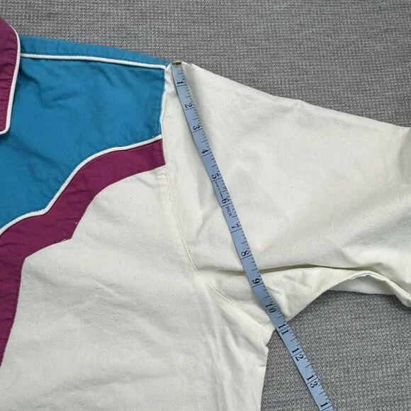 Vintage The San Angelo Collection 80s Western Shirt Mens 48 Multicolor Cotton - Picture 14 of 15